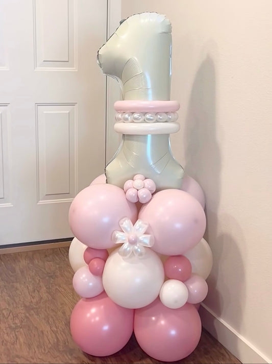 Birthday Theme Column With Number (Medium)