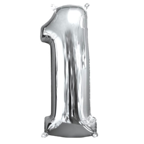 26-inch Number Balloon (Silver)