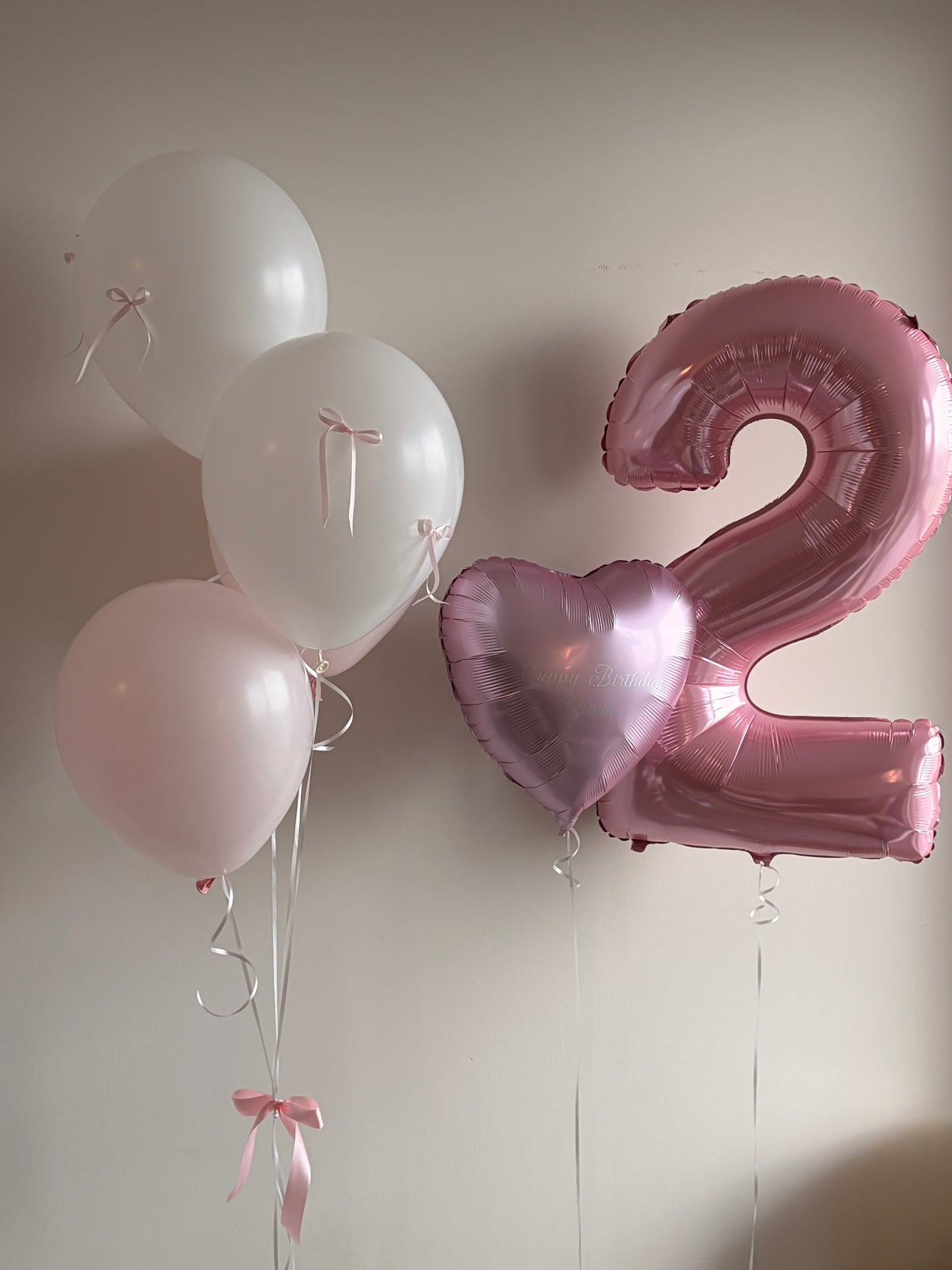 Blush Pink Birthday Number Balloon Set
