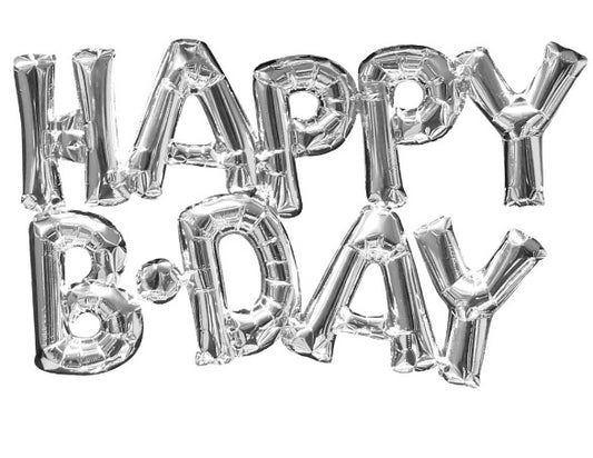 Happy Birthday Banner (Silver)