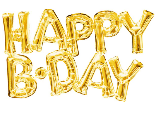 Happy Birthday Banner (Gold)